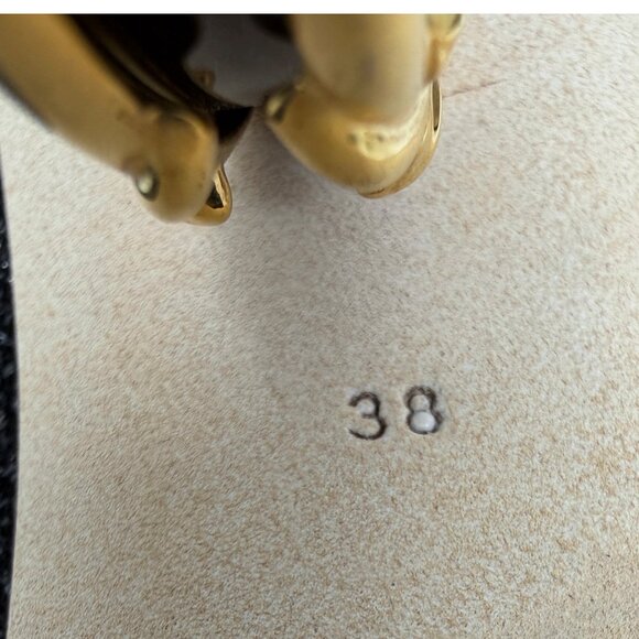 Dolce & Gabbana Mary Jane Pumps Black Baroque DG Logo Heel Size 38 Designer - Picture 8 of 12